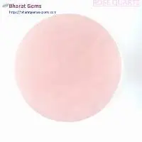 Rose Quartz Gemstone Round Shape Coaster