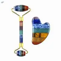 Bonded 7 Chakra Gemstone Roller Face Massager