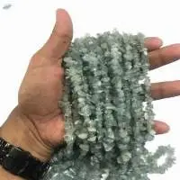 Blue Aquamarine Gemstone Chips Beads Strands