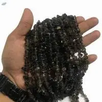 Smoky Quartz Gemstone Chips Beads Strands