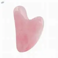 Rose Quartz Stone Heart Guasha Face Massager