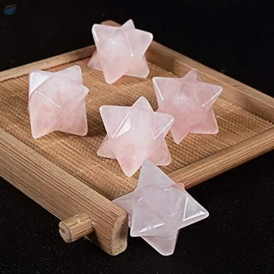 Rose Quartz Gemstone Merkaba Star Set
