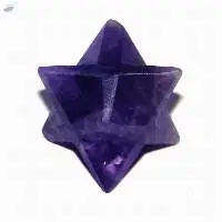 Purple Amethyst Gemstone Merkaba Star