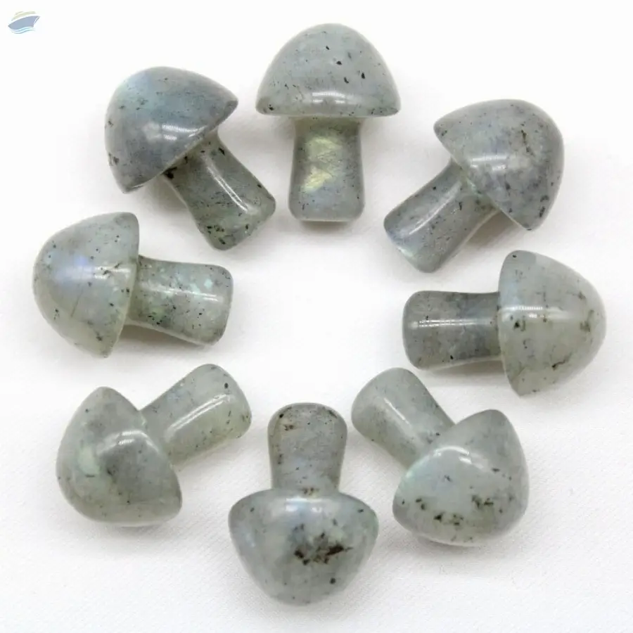 Labradorite Gemstone Mini Mushroom Set