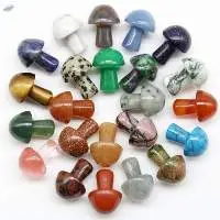 Mixed Color Gemstone Mini Mushroom Set