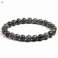 Labradorite Gemstone Round Beads Bracelet