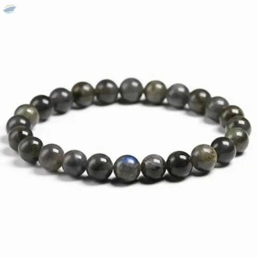 Labradorite Gemstone Round Beads Bracelet