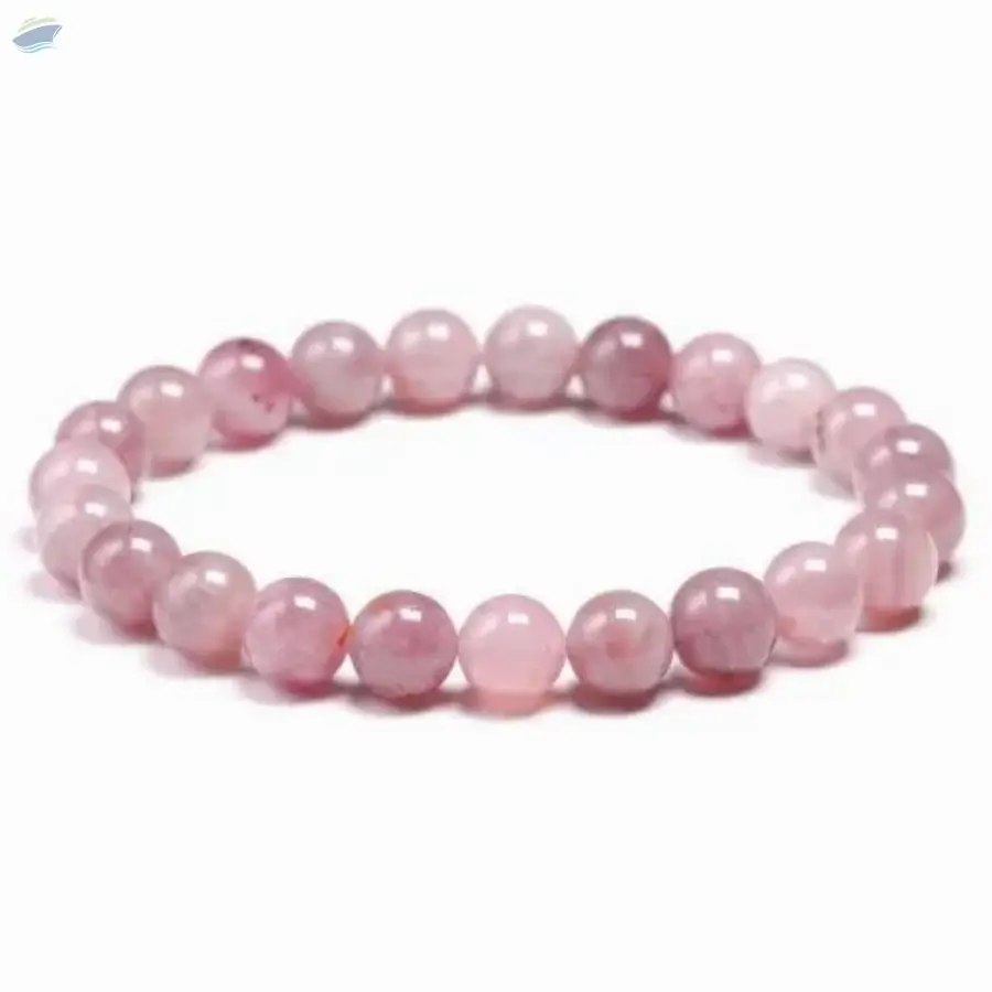 Rose Quartz Gemstone Round Beads Bracelet