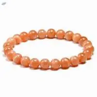 Sunstone Gemstone Round Beads Bracelet