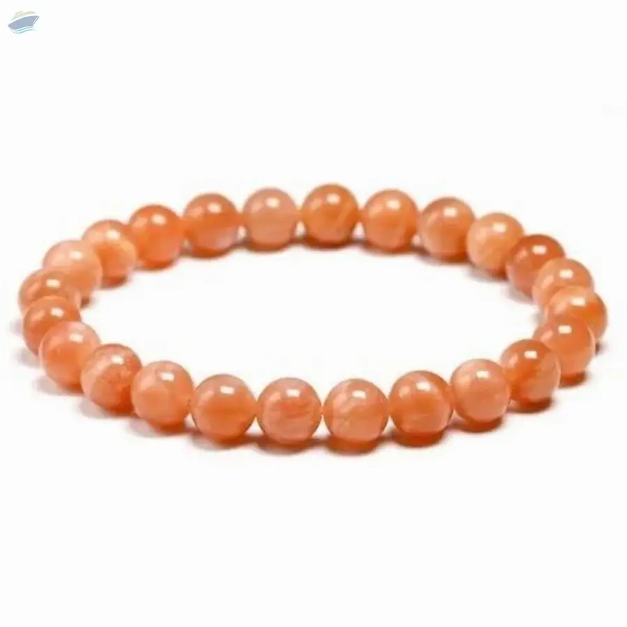 Sunstone Gemstone Round Beads Bracelet