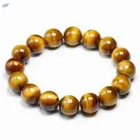 Tiger Eye Gemstone Round Beads Bracelet