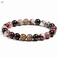 Tourmaline Gemstone Round Beads Bracelet