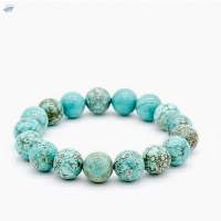 Turquoise Gemstone Round Beads Bracelet