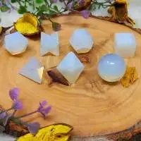 White Opalite Gemstone Geometry Set