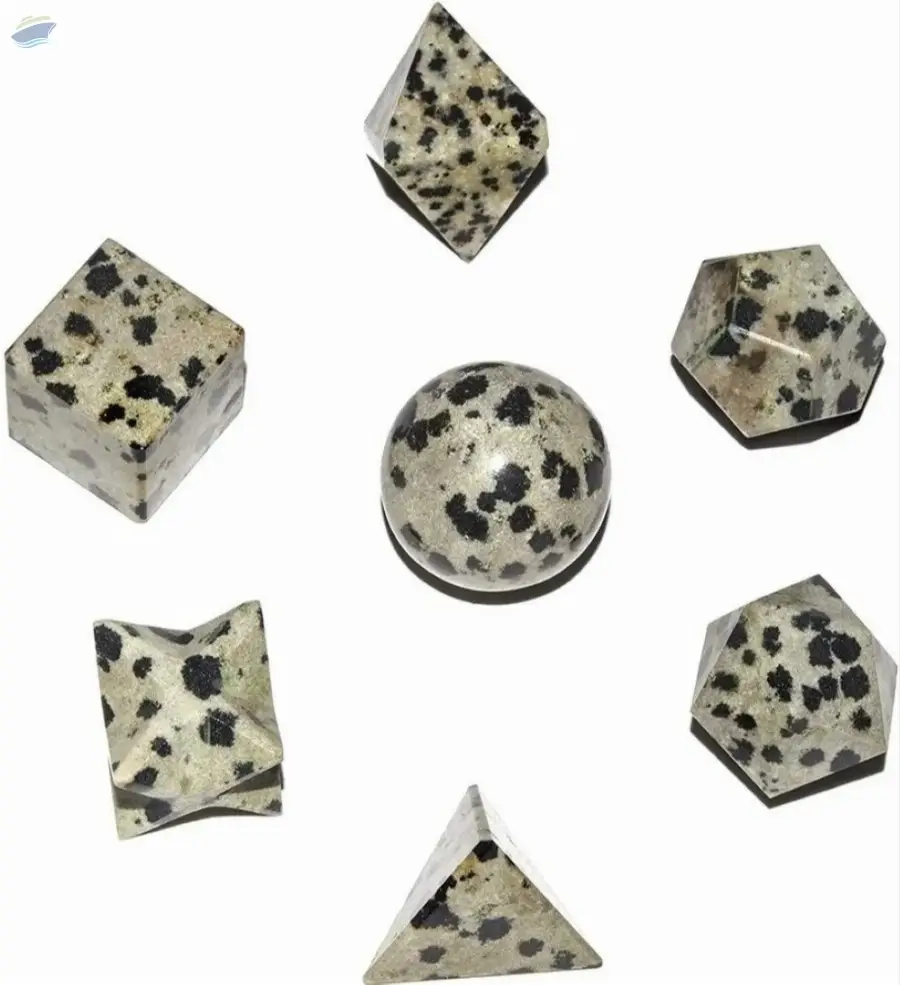 Dalmatian Jasper Gemstone Geometry Set