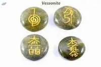 Vessonite Gemstone Round Shape Usui Set