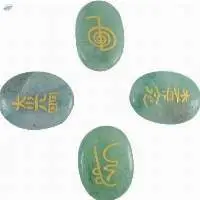 Green Aventurine Gemstone Oval Shape Usui Set