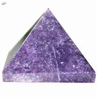 Lepidolite Gemstone Pyramids For Reiki Healing