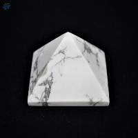 Howlite Gemstone Pyramids For Reiki Healing