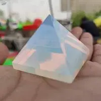 White Opalite Gemstone Pyramids