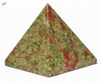 Unakite Gemstone Pyramids For Reiki Healing