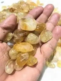 Yellow Citrine Gemstone Tumbled Stone