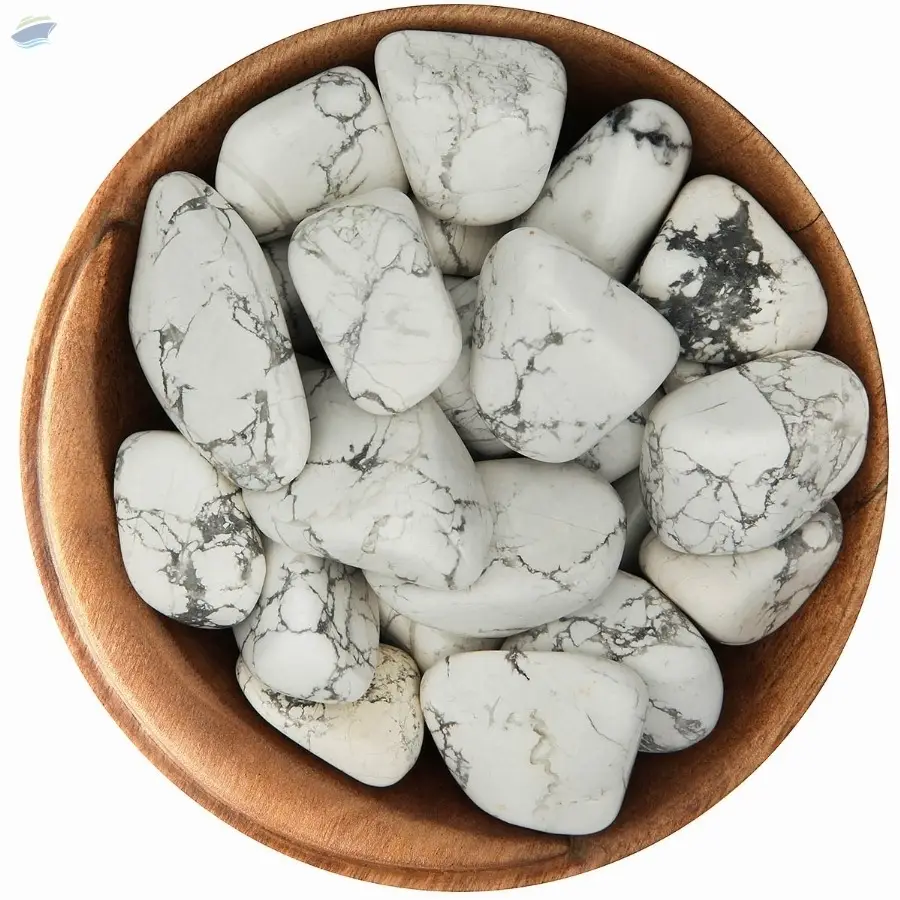 White Howlite Gemstone Tumbled Stone