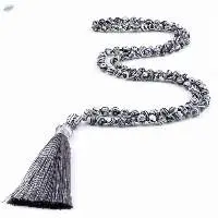 Black Malachite Gemstone Rosary Mala 108 Beads