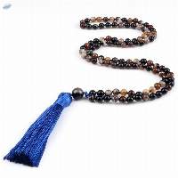 Black Onyx Rosary Mala 108 Beads Gemstone