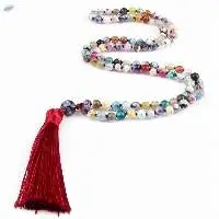Mixed Color Agate Gemstone Rosary Mala Bead