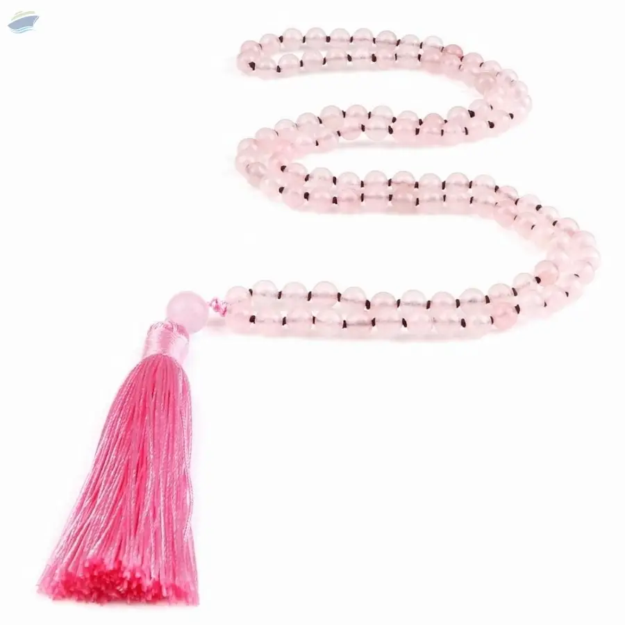 Pink Opal Gemstone 108 Beads Rosary Mala