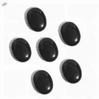 Black Obsidian Gemstone Oval Shape Palm Stone