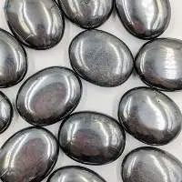 Hematite Gemstone Oval Shape Palm Stone