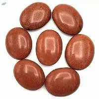 Goldstone Gemstone Oval Shape Palm Stone