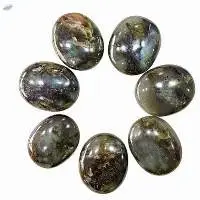 Labradorite Gemstone Oval Shape Palm Stone
