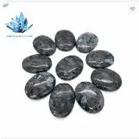 LaRvikite Gemstone Oval Shape Palm Stone
