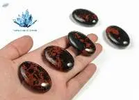 Mahogany Obsidian Oval Shape Palm Stone