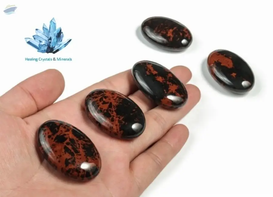 Mahogany Obsidian Oval Shape Palm Stone