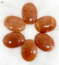 Red Aventurine Gemstone Oval Shape Palm Stone