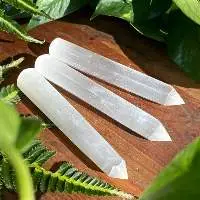 White Selenite Charging Stick Bar and Wands