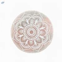 Selenite Charging Plate With Flower Symbol