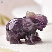 Amethyst Gemstone Elephant Statue