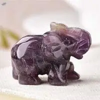 Amethyst Gemstone Elephant Statue