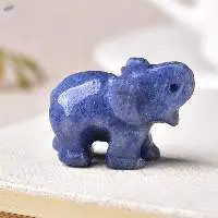 Lapis Lazuli Gemstone Elephant Statue