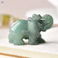 Green Aventurine Gemstone Elephant Statue