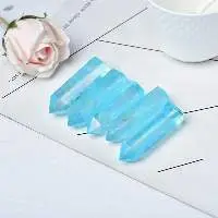 Blue Aura Crystal Gemstone Pencil Tower