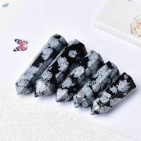 Snowflake Obsidian Gemstone Crystal Tower