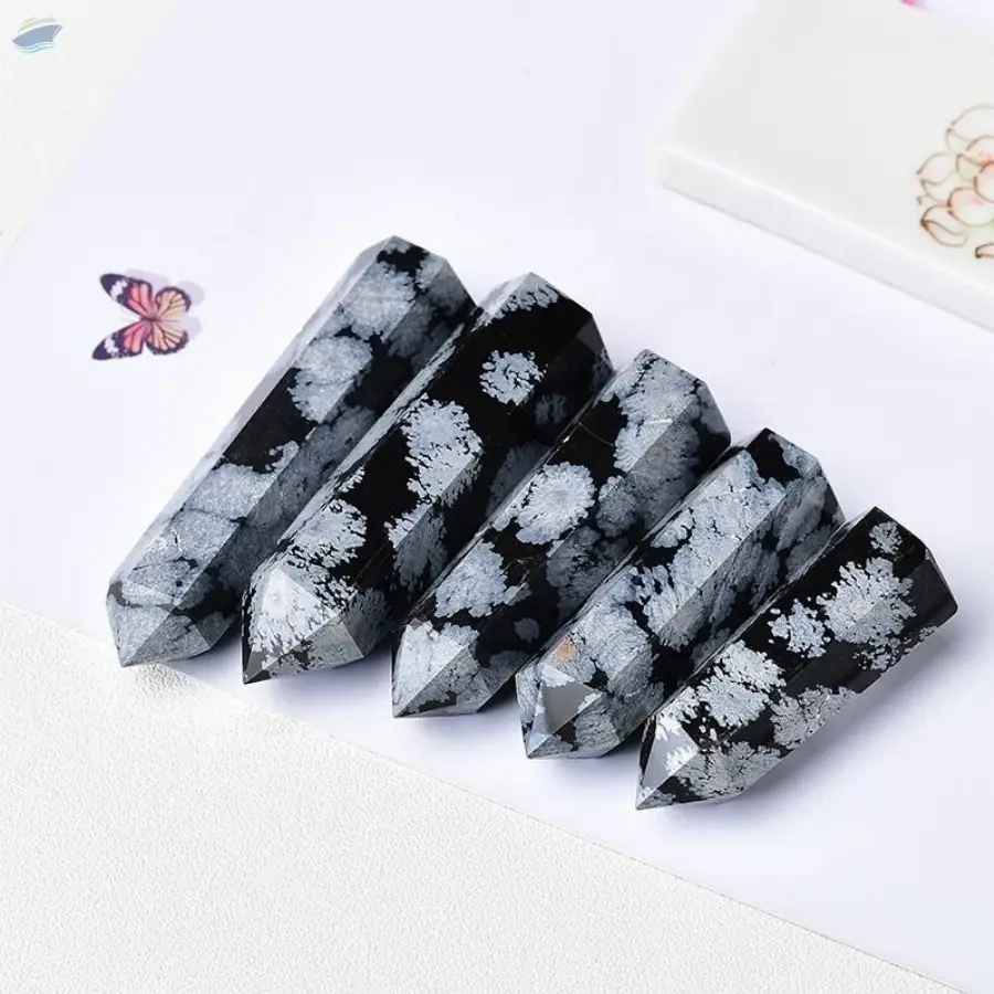 Snowflake Obsidian Gemstone Crystal Tower
