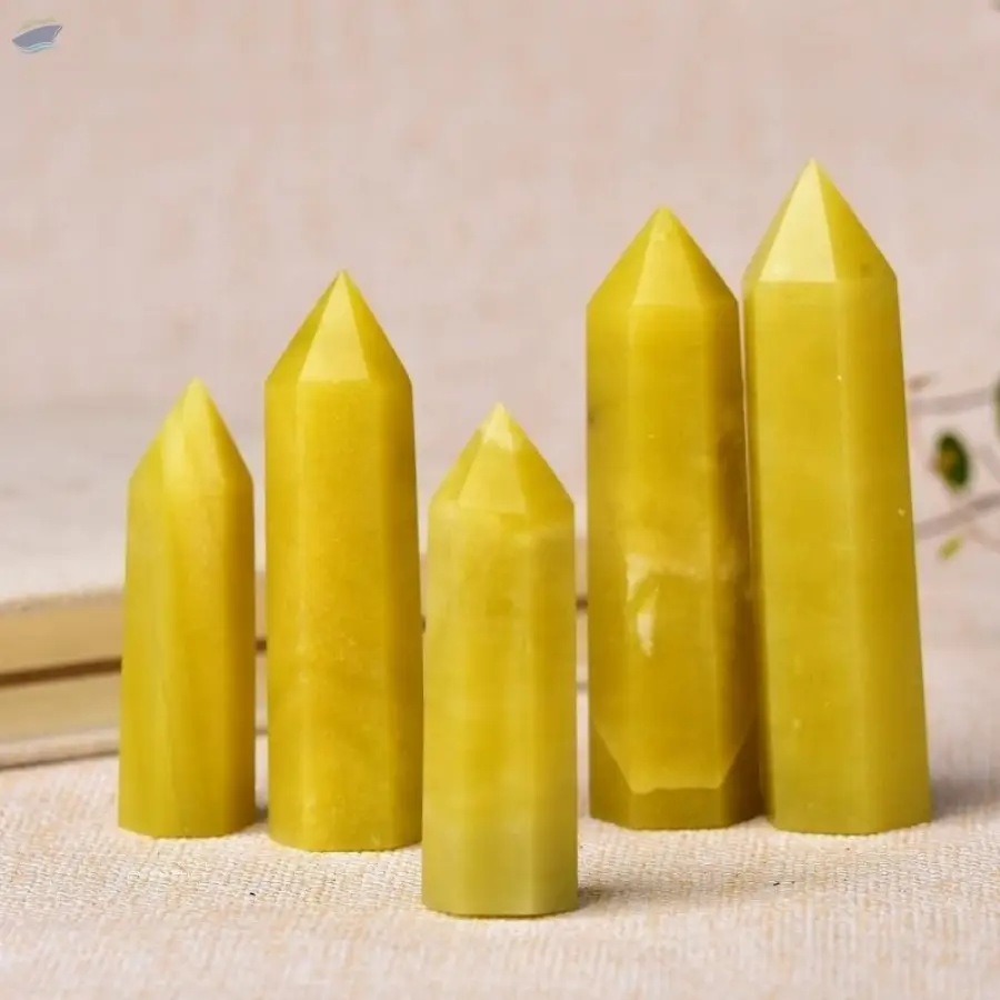 Lemon Jade Gemstone Crystal Tower