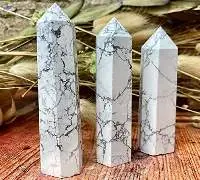 Howlite Gemstone Pencil Point Tower